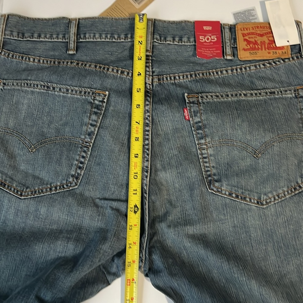 Levi's 505 Straight Leg Blue Jeans NWT - 38x34 - Picture 11 of 11